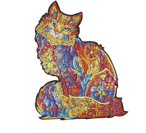 Tendre Chat Puzzle en bois éditeur : Creatifwood